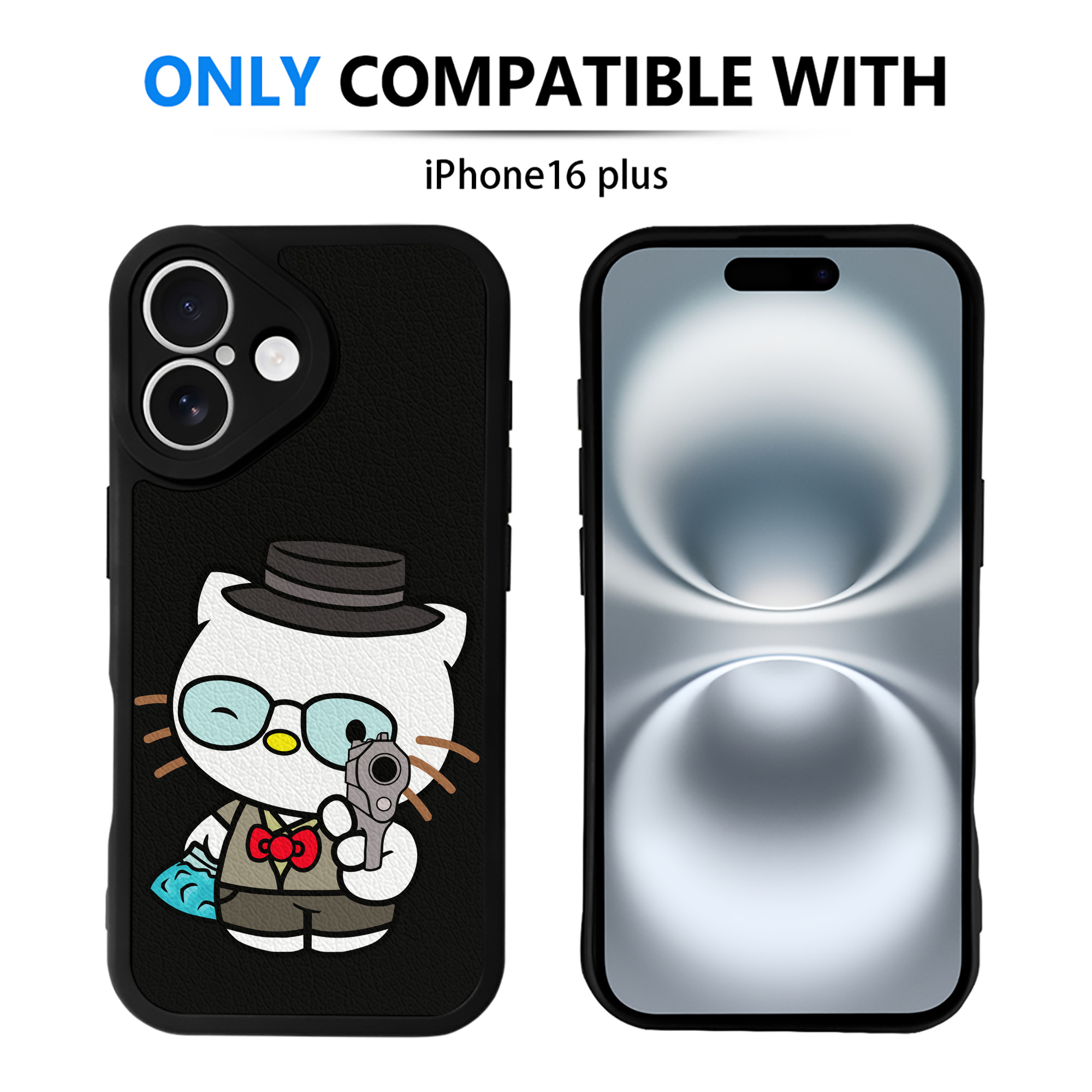 （画像用） Hello Kitty ハローキティ 【iPhone 16シリーズ対応】シリコンスマホケース（レザー調） 材質：シリコン
